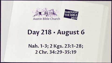 Through the Bible 2022 (Day 218)