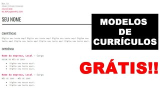 Modelos de currículos GRÁTIS