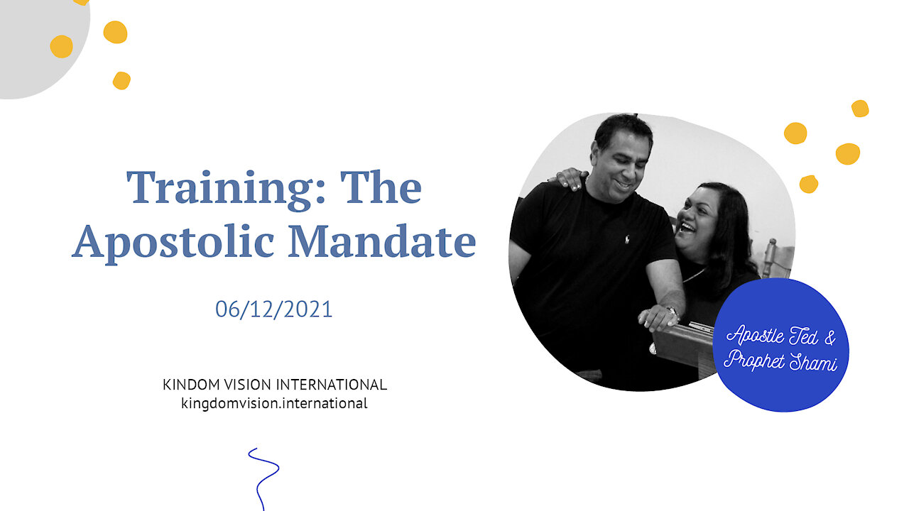 Training: The Apostolic Mandate