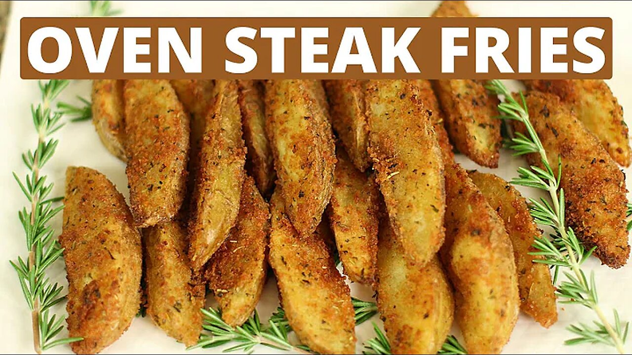 CRISPY CRUNCHY OVEN FRIES - THE BEST CRISPY STEAK FRIES cc by Rockin Robin Cooks 🍟🥔