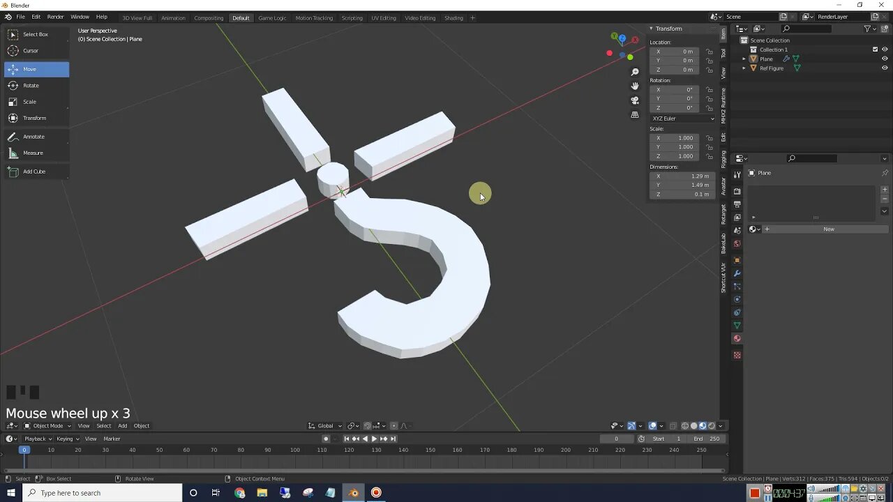 Make a simple 3D mesh Logo using a picture