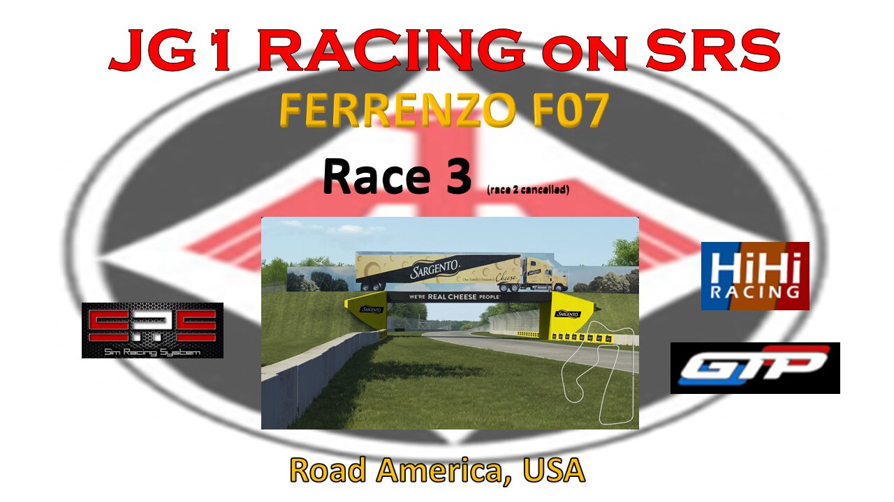 JG1 RACING on SRS - Race 3 - FERRENZO F07 (VRC mod) - Road America - USA