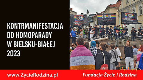 Kontrmanifestacja do homoparady w Bielsku-Białej