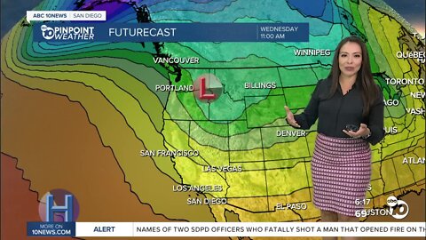 ABC 10News Pinpoint Weather for Mon. Oct. 24, 2022