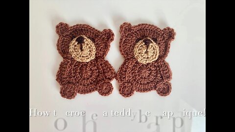 Snuggly Stitches: Crochet Teddy Bear Appliqué