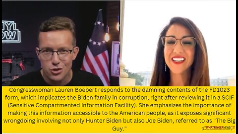 Congresswoman Lauren Boebert responds to the damning contents of the FD1023 form