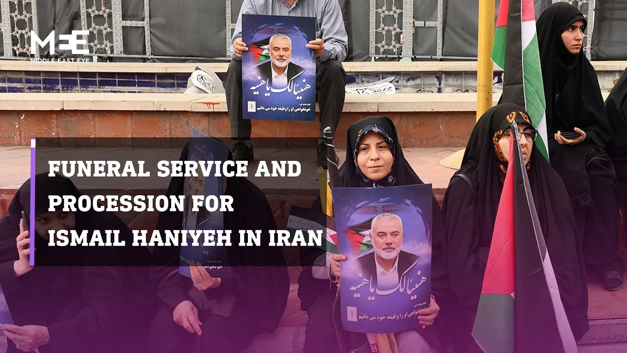 Iranians attend funeral service and procession for Hamas political leader Ismail Haniyeh| CN