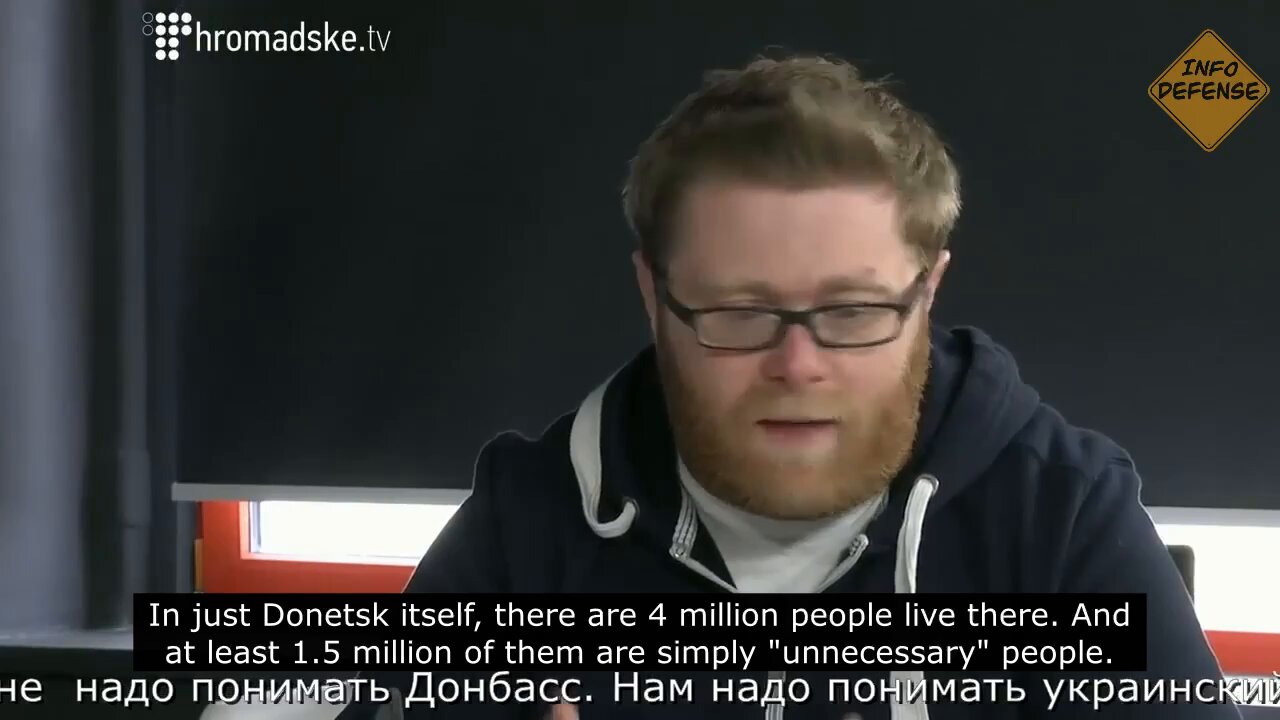 Fascist Ukronazi journalist says there are simply "too many unnecessary people" in the Donbass who should be "removed"