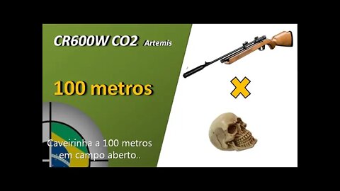 CR600W - Disparo a 100 metros no campo aberto.