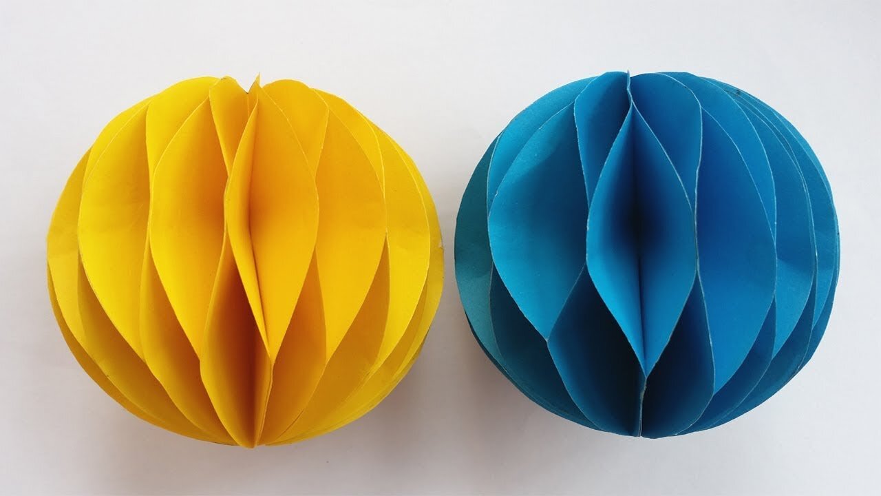 Paper craft honeycomb balls