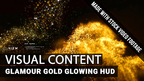 Golden Particle Background Gold Dust Particles bokeh : Glamour Gold Glowing Hud Abstract Sparkling