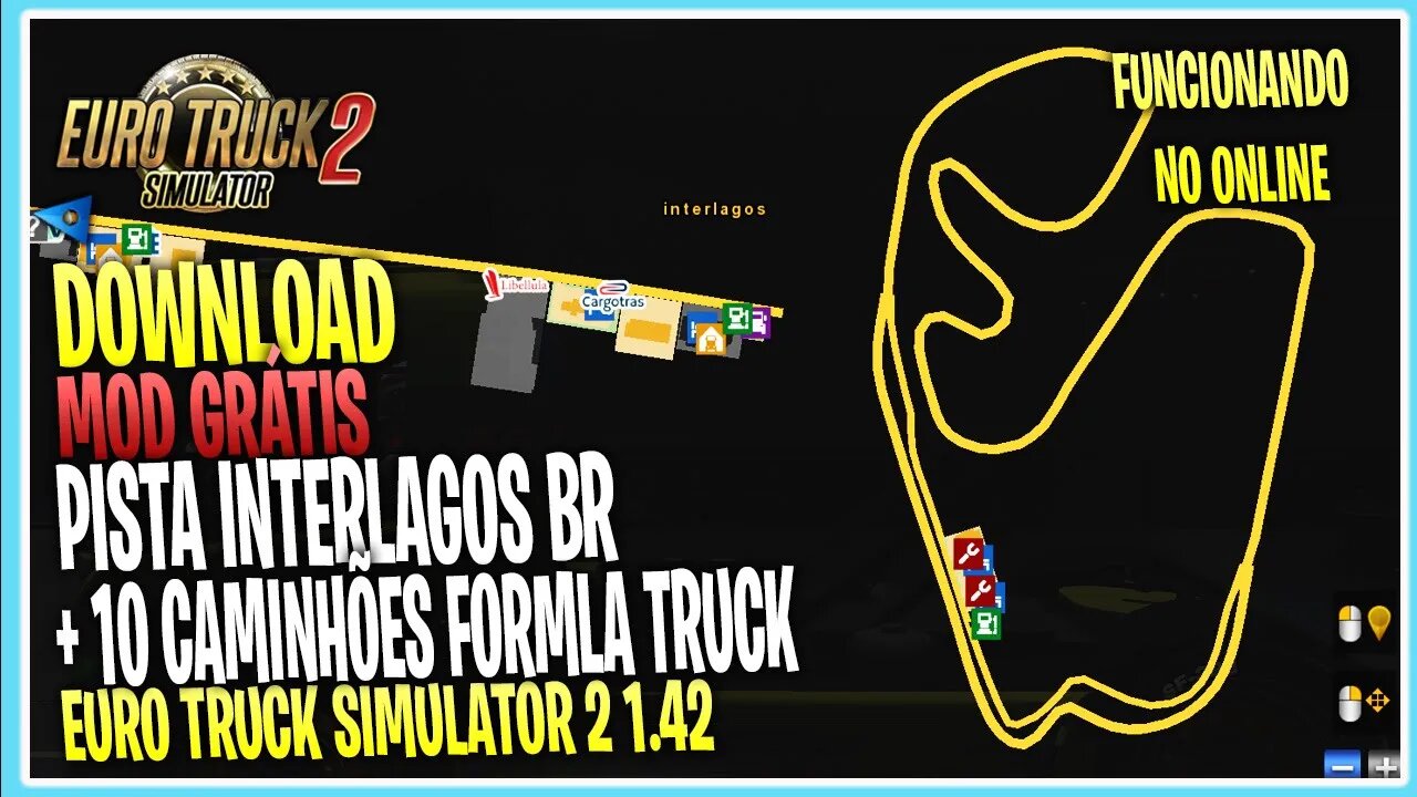 MOD PISTA INTERLAGOS + PACK CAMINHOES FORMULA TRUCK EURO TRUCK SIMULATOR 2 MODS ETS2 1.42