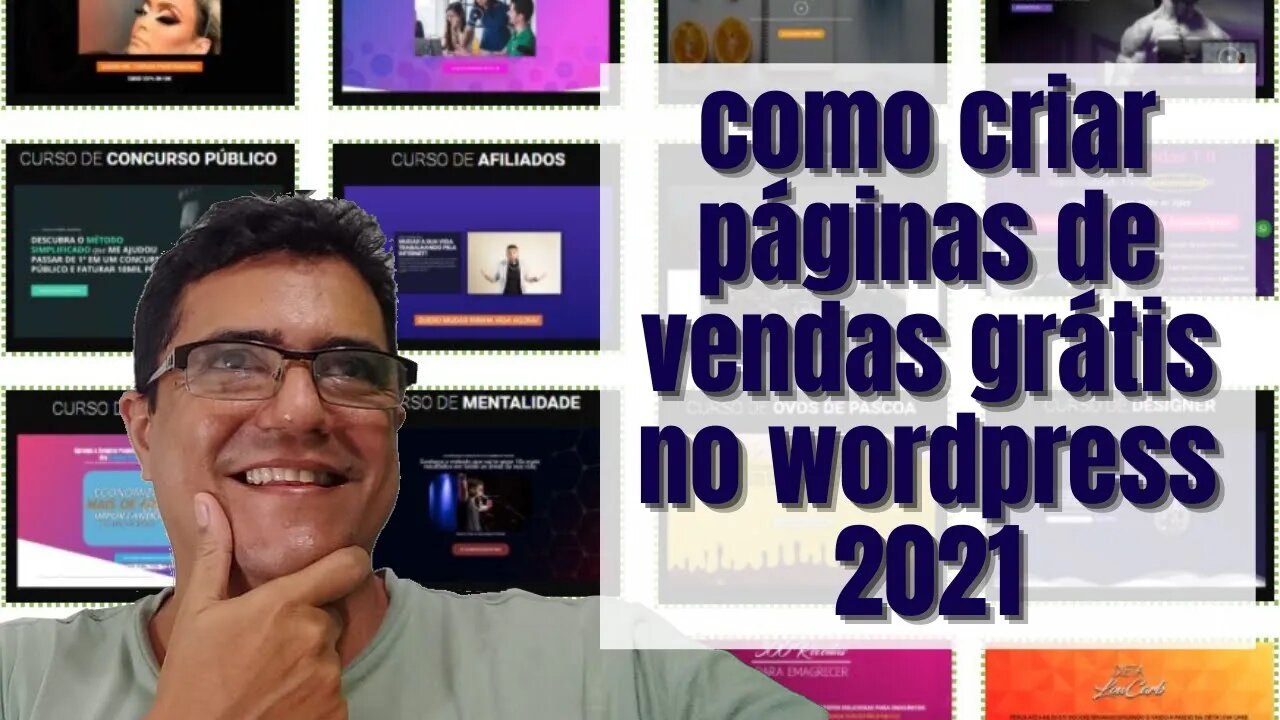 como criar página de vendas grátis no wordpress 2021 - para iniciantes