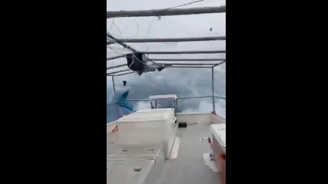 Fishing Boat on High Seas Was Stranded by Hurricane Milton in Celestún, Yucatán, Mexico 🙏