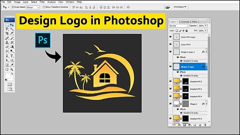 Step by Step Logo Design Tutorial in Adobe Photoshop !