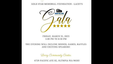 2023 Gold Star Memorial Foundation of Lacey, WA. Gala