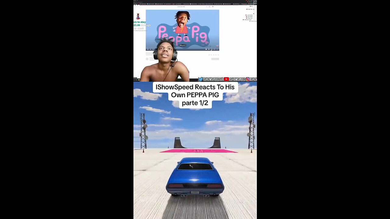 Speed reacts to his own Peppa pig