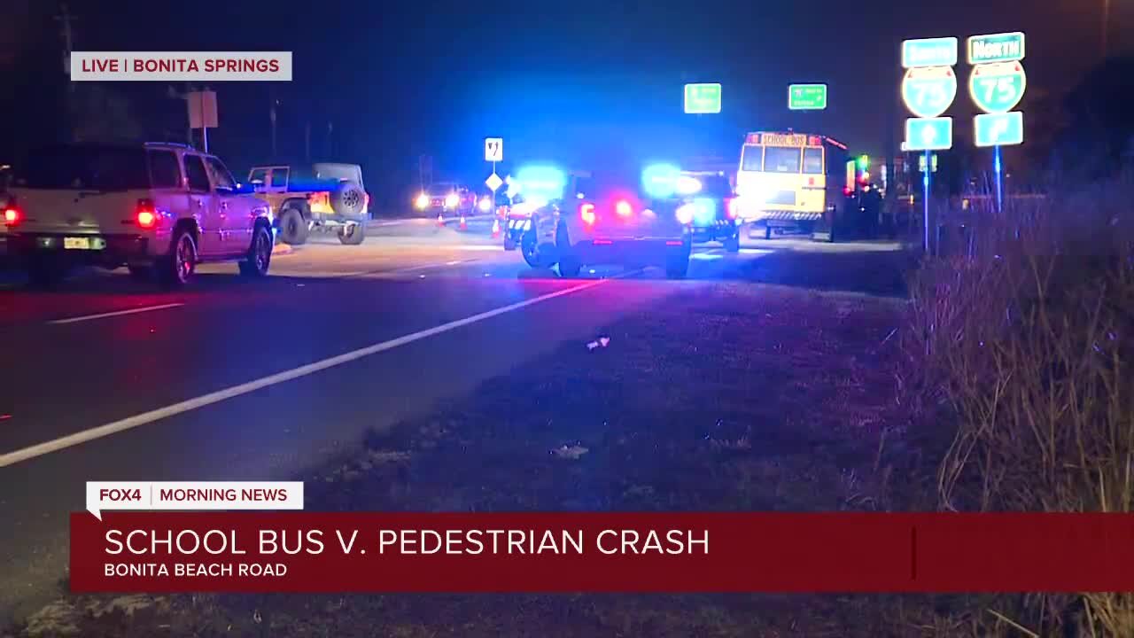 Bicyclist killed in crash with Lee County school bus
