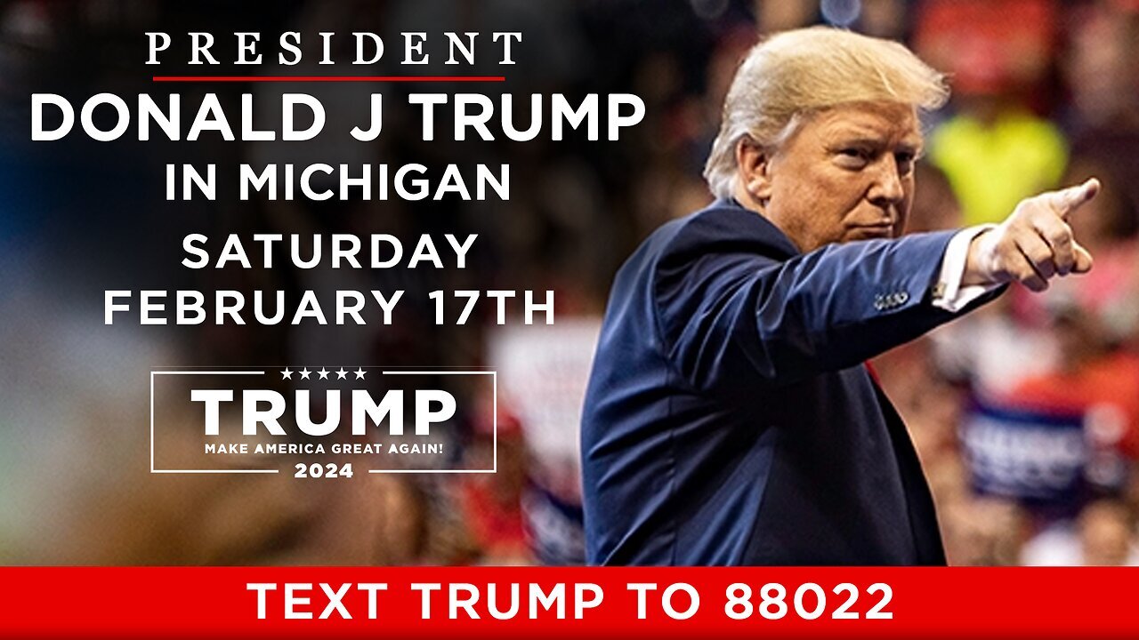 President Donald Trump in Waterford Township, MI - February 17 2024