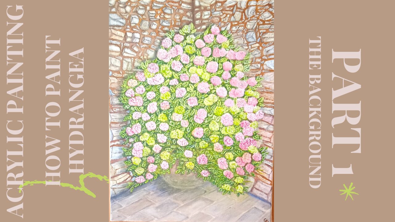 Hydrangea Acrylic Painting Tutorial | Part 1: Creating the Background