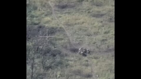 A group of retreating Ukrainian soldiers was hit by a accurate artillery shell