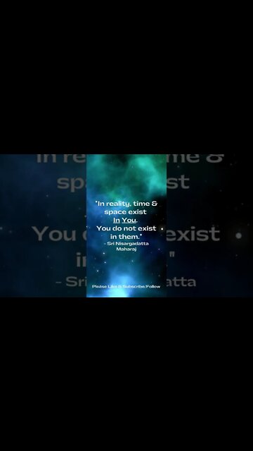 Time & Space Exist In You