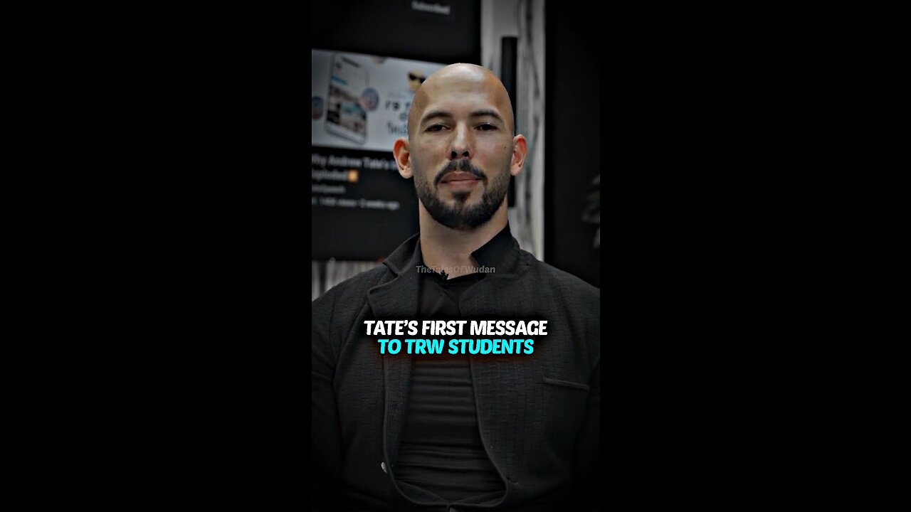 Andrew Tate's first message to the real world students