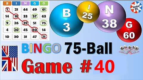 75 Ball - BINGO Caller - Game#40 - English American