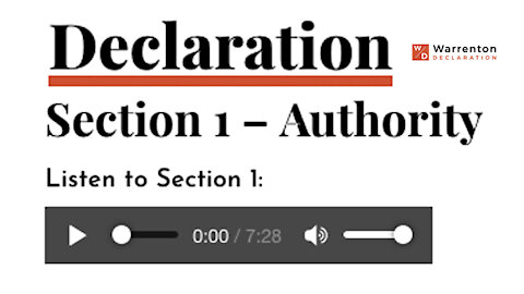 The Warrenton Declaration On Medical Mandates Biblical Ethics & Authority || Section 1 Authority