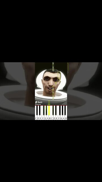 Banana Cat vs Skibidi Toilet (@schizodiesel) Whiny Power 💪💦🚽 - Octave Piano Tutorial