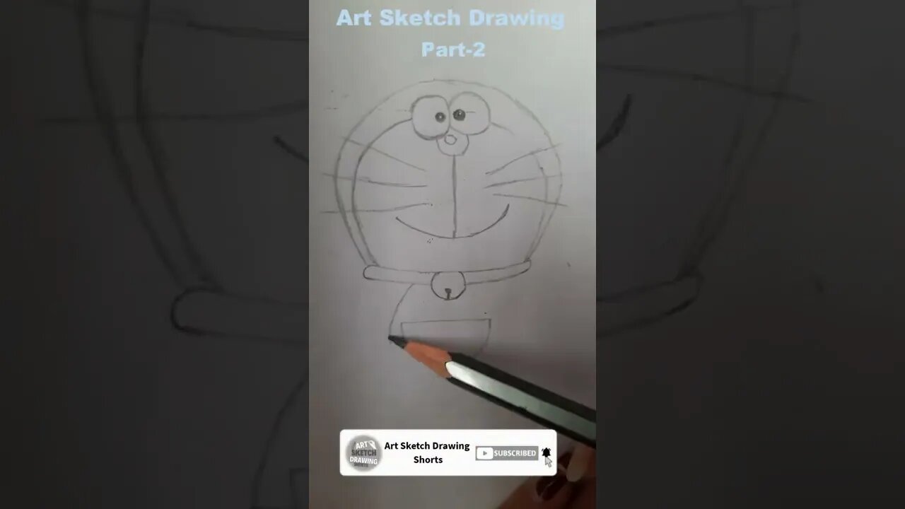 Doraemon Pencil Drawing Tutorial Step by Step Shorts 2 #doraemondrawing #drawingshorts