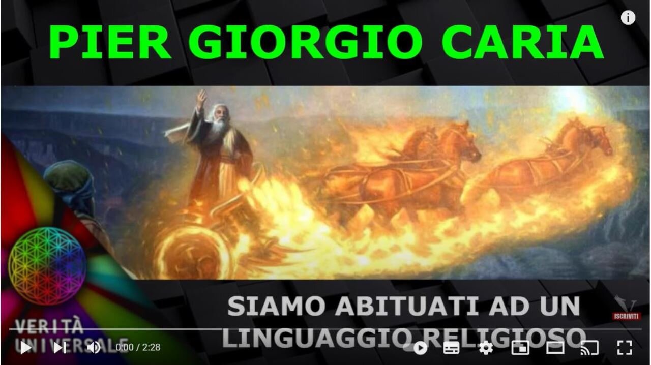 Pier Giorgio Caria - Siamo abituati ad un linguaggio religioso