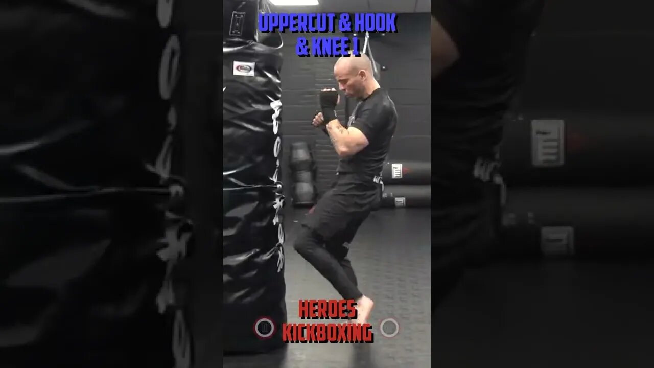 Heroes Training Center | Kickboxing "How To Double Up" Uppercut & Hook & Knee 1 - Back | #Shorts