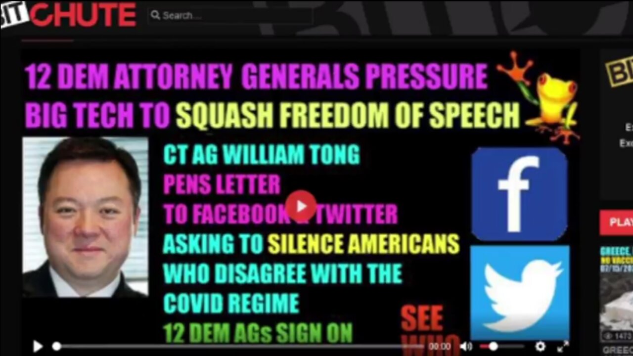 12 Attorney Generals (NAMED HERE) Tell Facebook and Twitter to Shut Down FREE SPEECH for "VAX" violating their OATH!