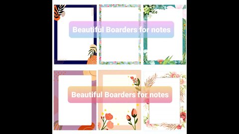 Floral borders for taking notes #stationary #planners