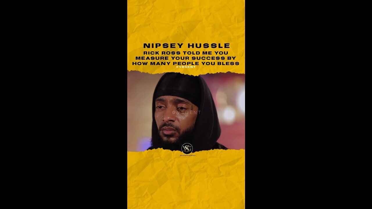 @nipseyhussle @richforever Told me you measure your success by how many ppl you bless 🎥 @247HH