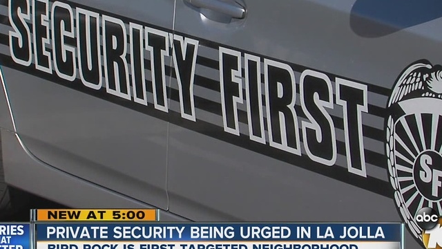 Private security being urged in La Jolla