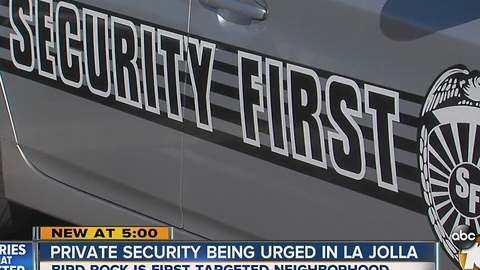 Private security being urged in La Jolla