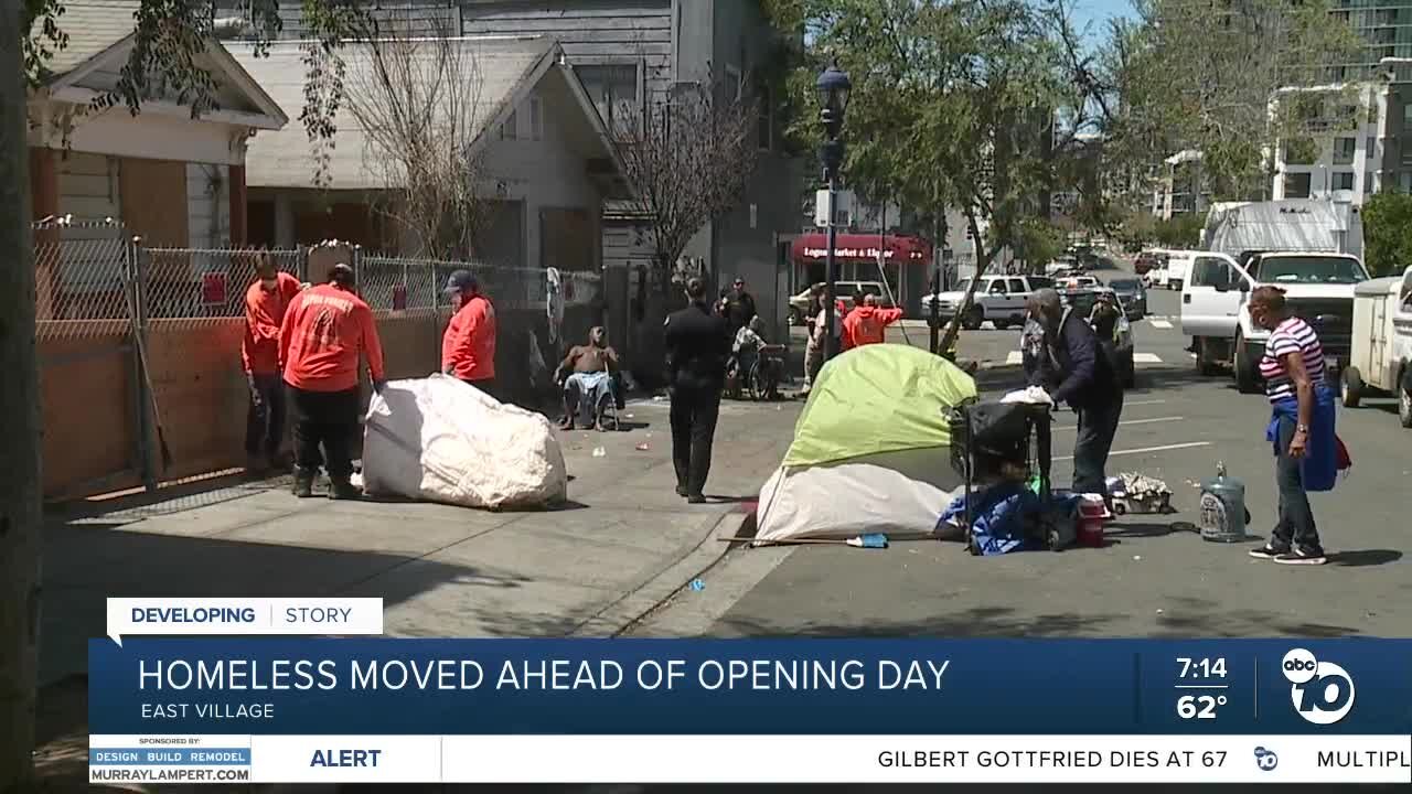 Homeless moved ahead of opening day