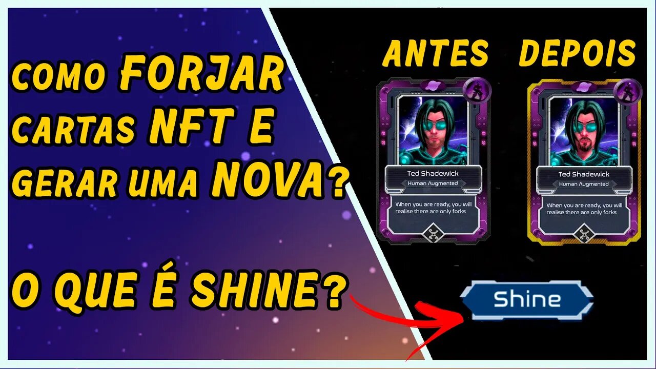 Fusão ou brilho de cartas NFT em Alien Worlds