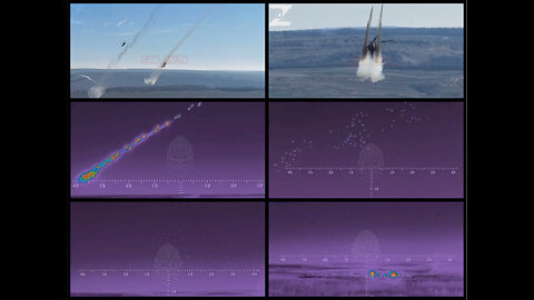 Russian Mi-28 and Ka-52 helicopters fire unguided rockets from a pitch-up position