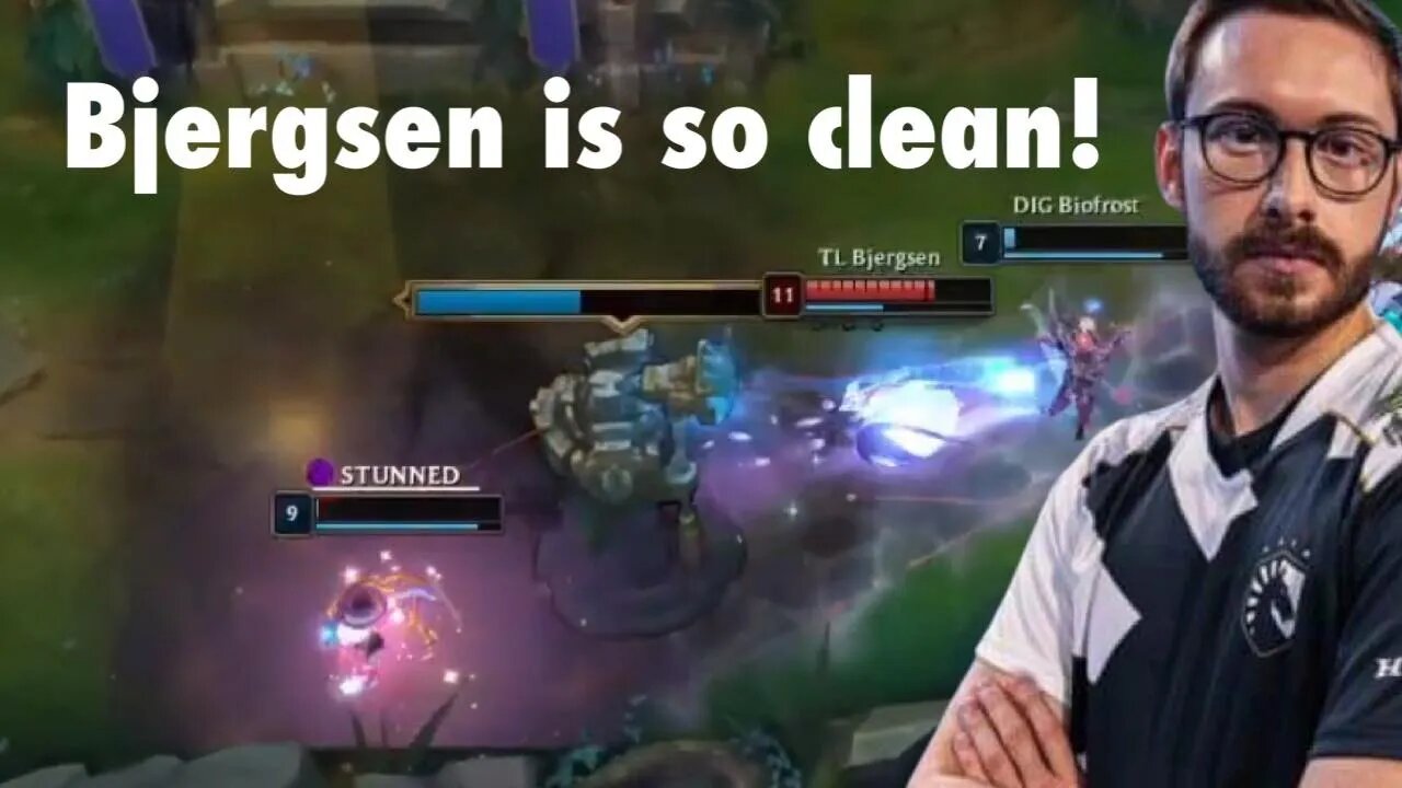 TL Bjergsen Perfectly executed turret dive Against Dignitas!!