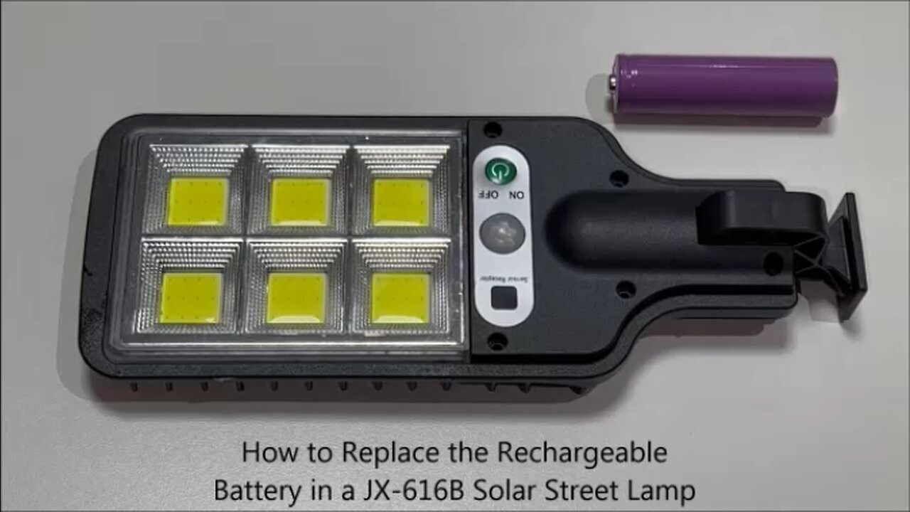 How to Replace the Rechargeable Battery in a JX 616B Solar Street Lamp