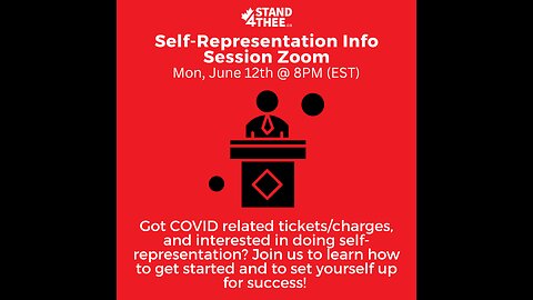 Stand4THEE Self-Representation Info Zoom Mon, June 12 2023