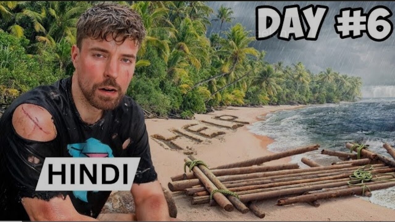 7 Days Stranded On An Island ! New MrBeast Hindi! MrBeast Hindi!