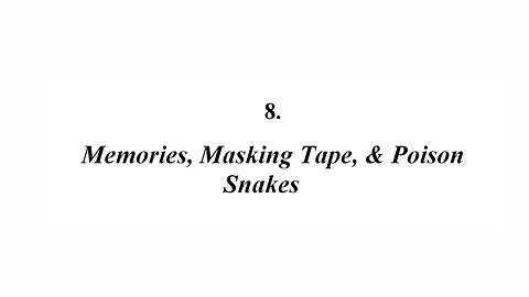 Scuds, Duds & Tyre by Joseph Wouk - Ch 8 - Memories, Masking Tape, & Poison Snakes