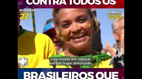 LULA LADRAO DESTILA ODIO CONTRA A POPULACAO HONESTA QUE VESTE VERDE E AMARELO #lulaladrao