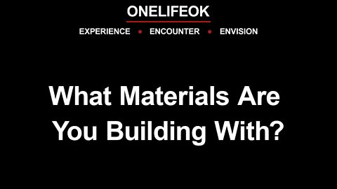 What Materials Are You Building With? - Wed 5/04/22