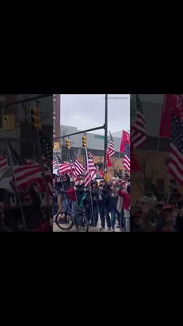 The streets of Grand Rapids, Michigan are PACKED with Trump supporters