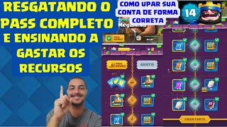 RESGATEI O PASSE COMPLETO E UPEI A CONTA!!! #clashroyale #alakazam #clashroyalebrasil